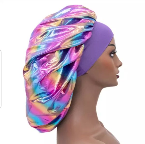 Extra large satin bonnet-