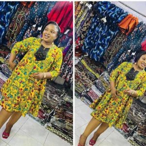 Yellow multi colour dress