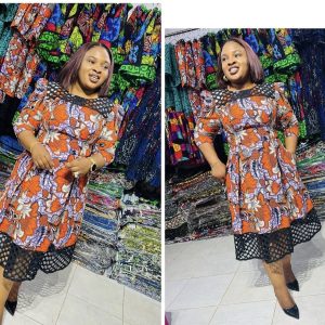 ​Multicolour Net Dress